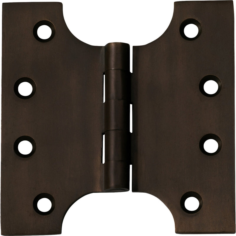 Tradco Shutter Parliament Hinge Antique Brass H100xW100xT4mm in Antique Brass