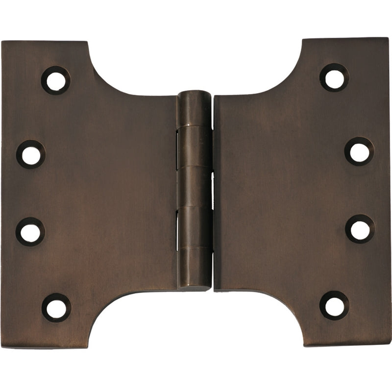 Tradco Shutter Parliament Hinge Antique Brass H100xW125xT4mm in Antique Brass