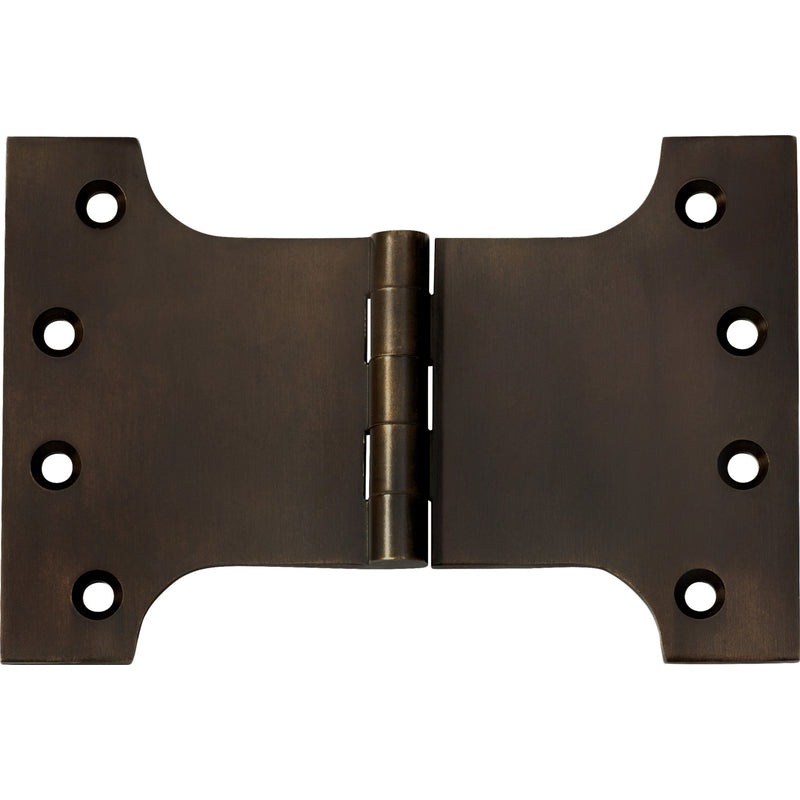 Tradco Shutter Parliament Hinge Antique Brass H100xW150xT4mm in Antique Brass
