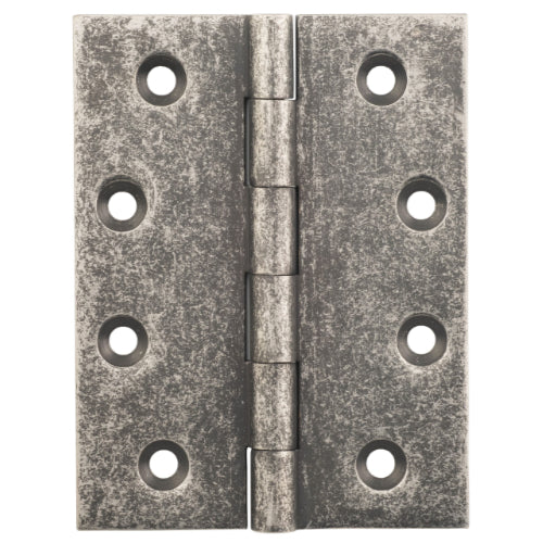 Hinge Fixed Pin Rumbled Nickel H100xW75xT3mm in Rumbled Nickel