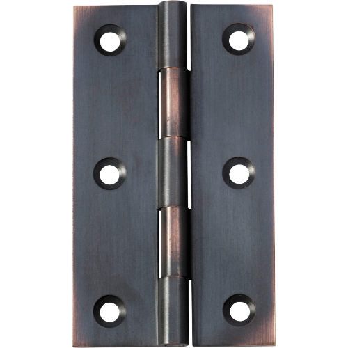Hinge Fixed Pin Antique Copper H89xW50xT2.5mm in Antique Copper