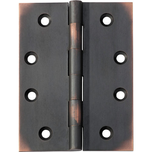 Hinge Fixed Pin Antique Copper H100xW75xT3mm in Antique Copper