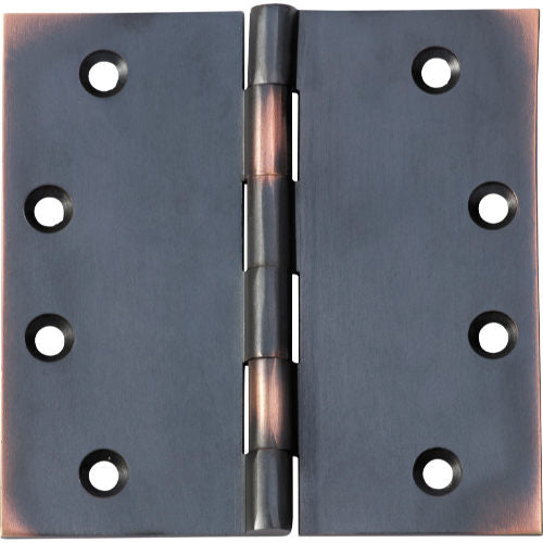 Hinge Fixed Pin Antique Copper H100xW100xT3mm in Antique Copper