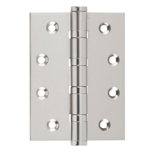 Tradco ball bearing hinge showing metal construction and smooth pivot mechanism for door installation.