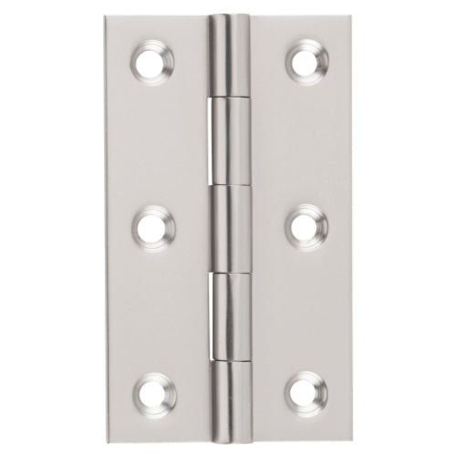 Hinge Fixed Pin Satin Nickel H89xW50xT2.5mm in Satin Nickel