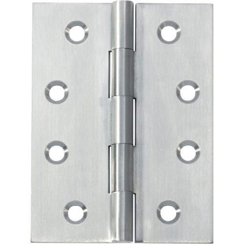 Hinge Fixed Pin Satin Chrome H100xW75xT3mm in Satin Chrome