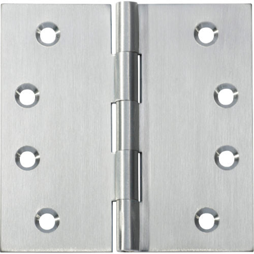 Hinge Fixed Pin Satin Chrome H100xW100xT3mm in Satin Chrome