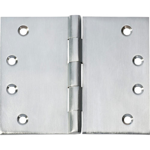 Hinge Broad Butt Satin Chrome H100xW125xT4mm in Satin Chrome