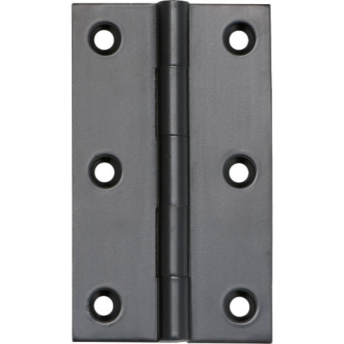 Hinge Fixed Pin Matt Black H89xW50xT2.5mm in Matt Black