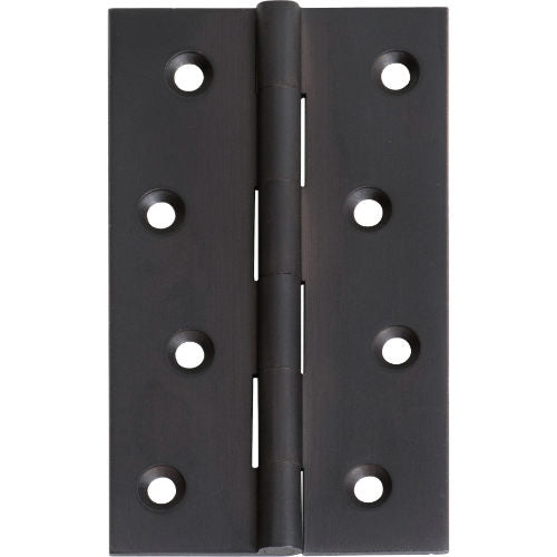 Hinge Fixed Pin Matt Black H100xW60xT2.5mm in Matt Black