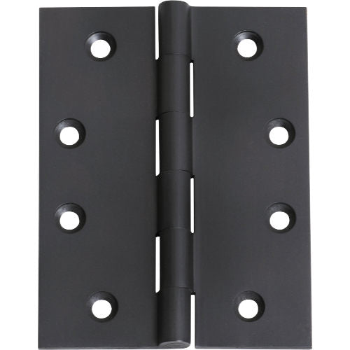 Hinge Fixed Pin Matt Black H100xW75xT3mm in Matt Black