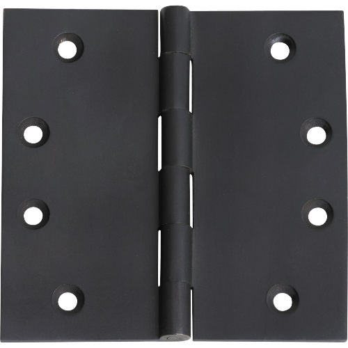 Hinge Fixed Pin Matt Black H100xW100xT3mm in Matt Black
