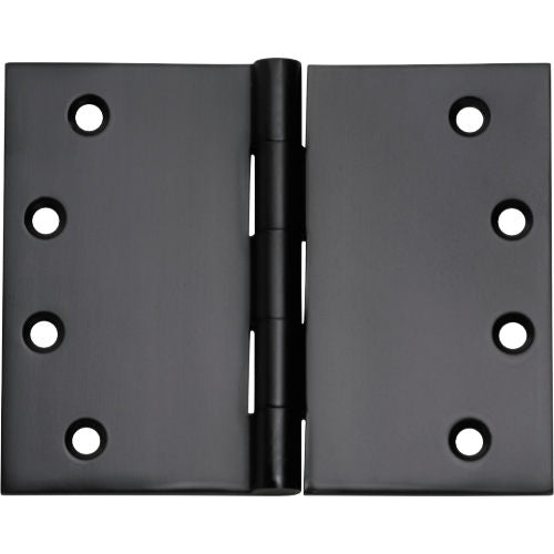 Hinge Broad Butt Matt Black H100xW125xT4mm in Matt Black