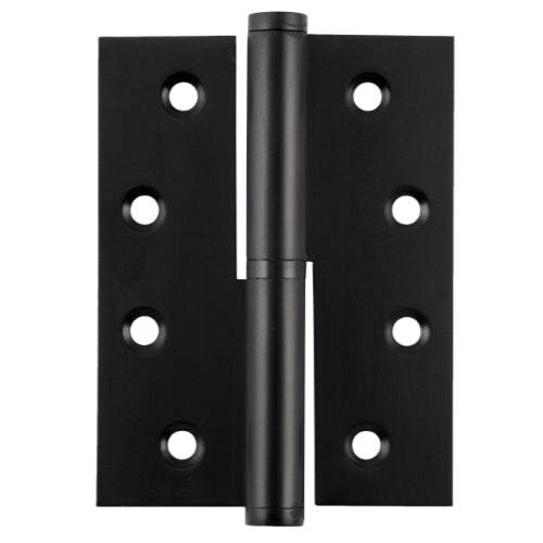 Right-hand Tradco Lift Off Hinge shown, featuring durable metal construction and easy installation for cabinet doors.