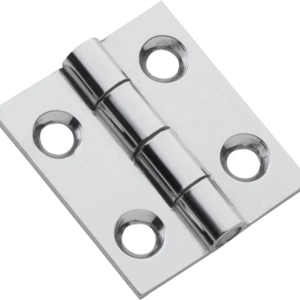 Cabinet Hinge Fixed Pin Chrome Plated H25xW22mm in Chrome Plated