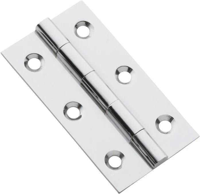 Cabinet Hinge Fixed Pin Chrome Plated H63xW35mm in Chrome Plated