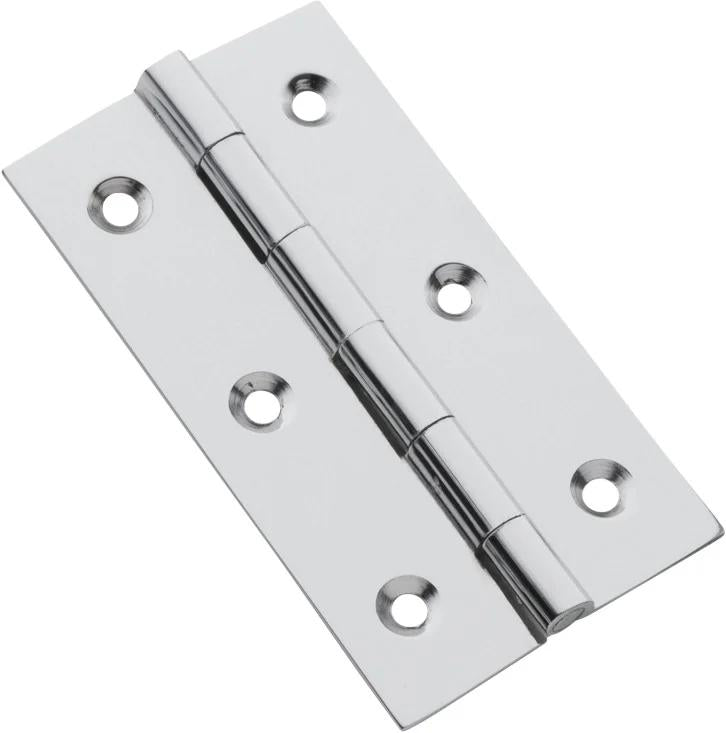 Cabinet Hinge Fixed Pin Chrome Plated H76xW41mm in Chrome Plated
