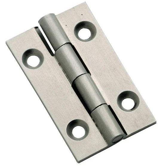 Cabinet Hinge Fixed Pin Satin Chrome H38xW22mm in Satin Chrome