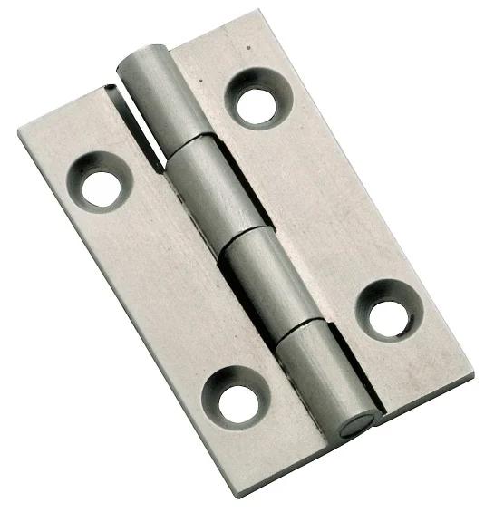 Cabinet Hinge Fixed Pin Satin Chrome H38xW22mm in Satin Chrome