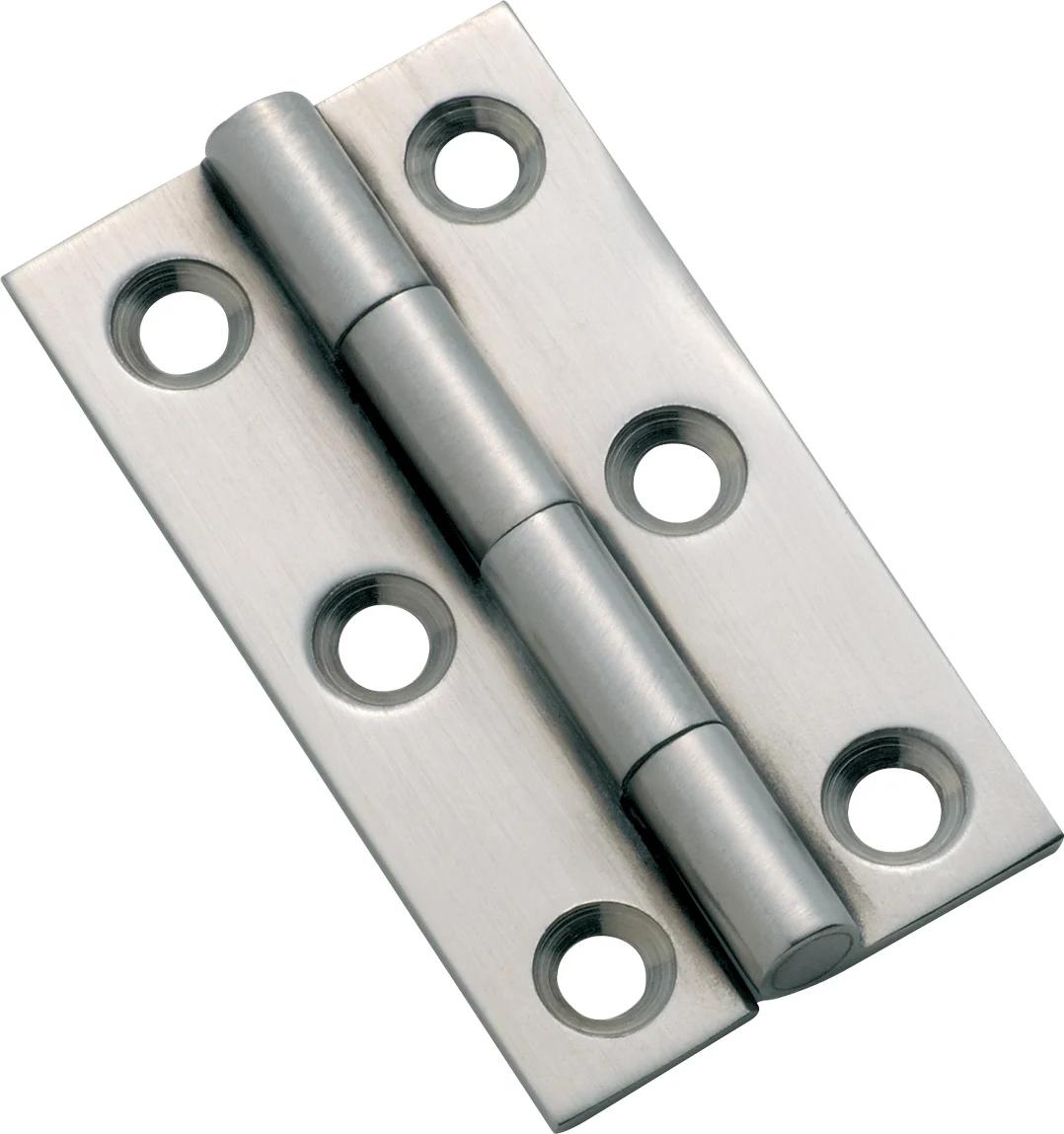 Cabinet Hinge Fixed Pin Satin Chrome H50xW28mm in Satin Chrome