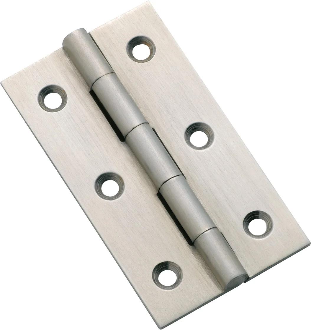 Cabinet Hinge Fixed Pin Satin Chrome H63xW35mm in Satin Chrome