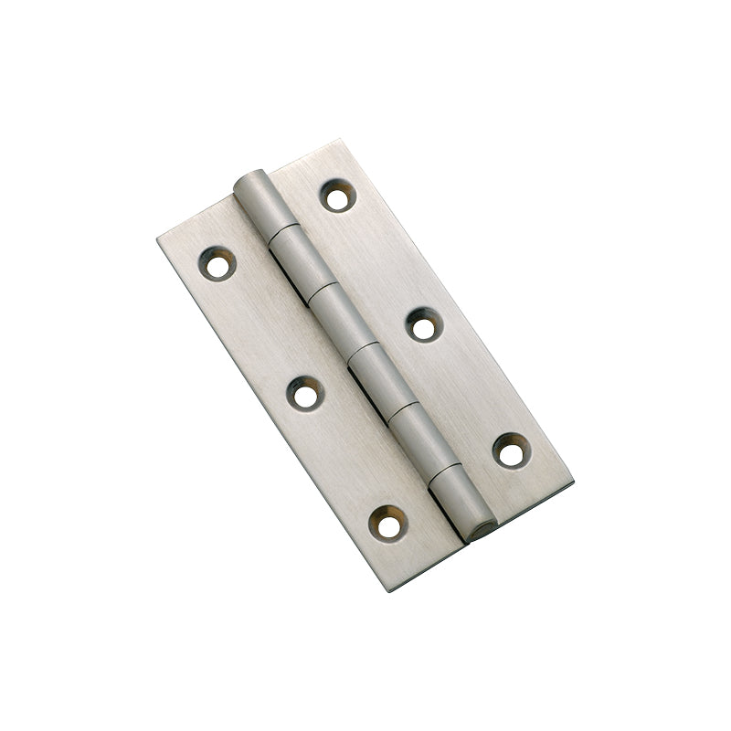 Hinge Fixed Pin Satin Chrome H76xW41mm in Satin Chrome
