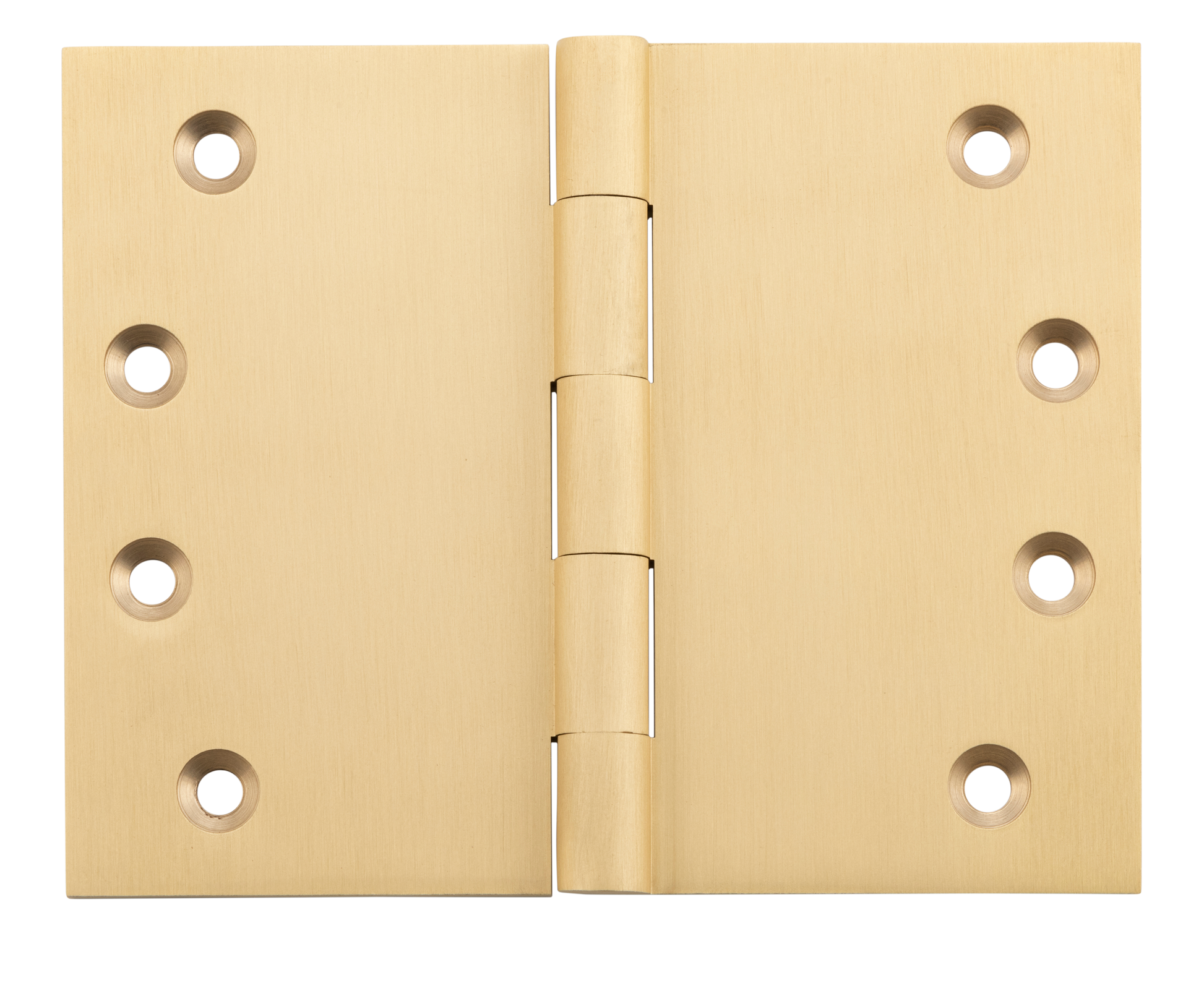 Hinge Broad Butt Satin Brass H100xW125xT4mm in Satin Brass