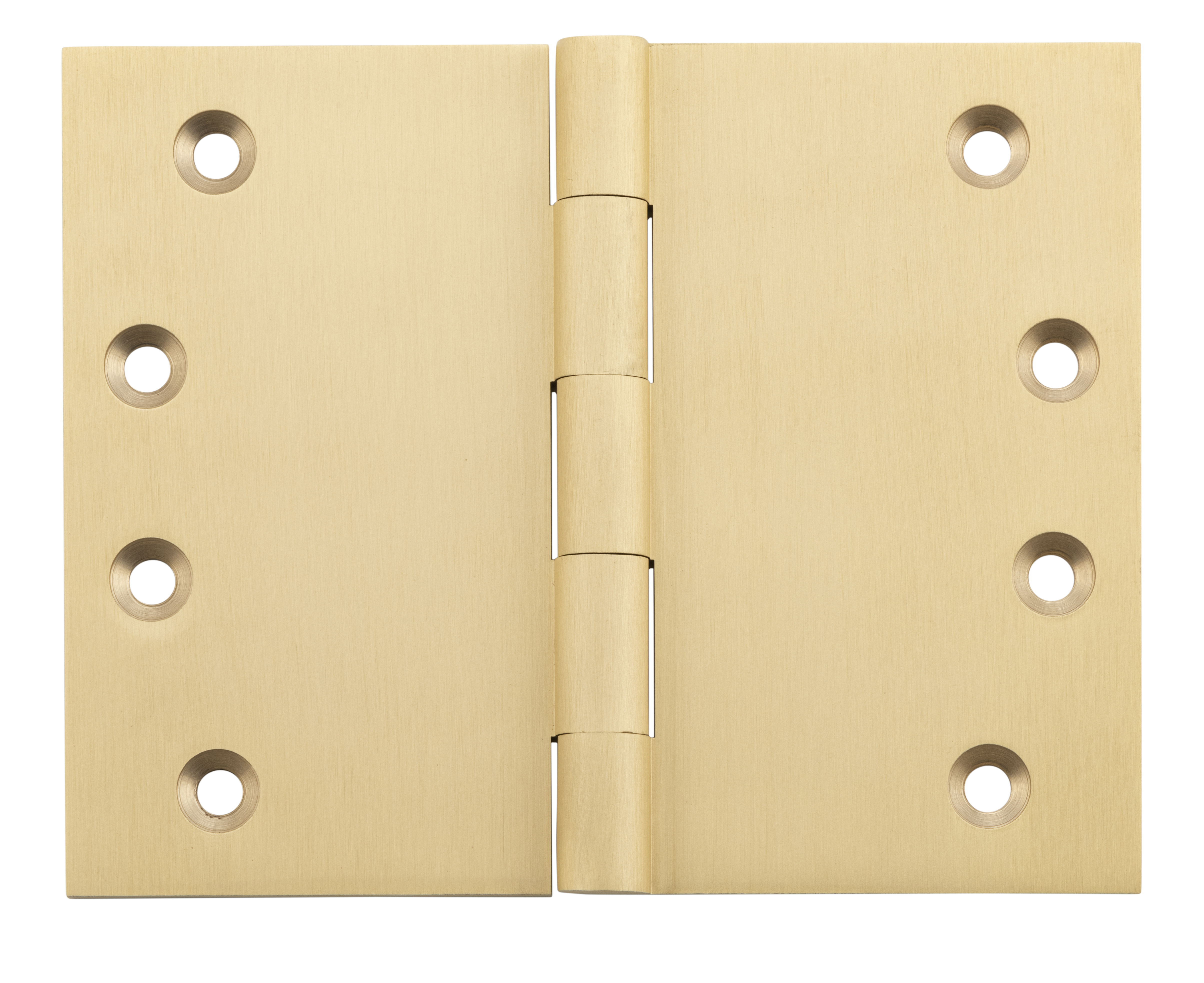 Hinge Broad Butt Satin Brass H100xW125xT4mm in Satin Brass