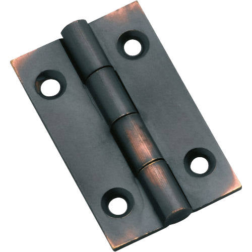 Cabinet Hinge Fixed Pin Antique Copper H38xW22mm in Antique Copper