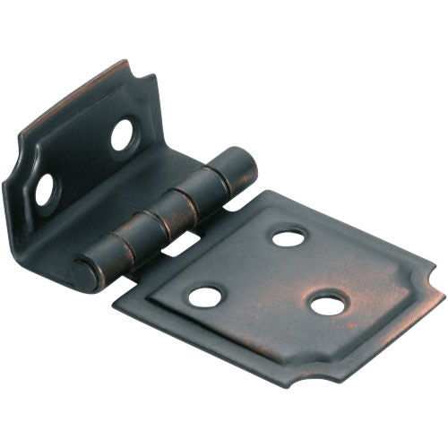 Tradco square offset hinge showing a metal hinge with a square design and offset mounting plate for cabinetry.