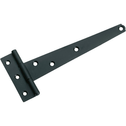 Tradco iron strap hinge with rustic finish, showcasing durable metal construction for gates or doors.