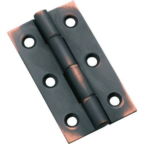 Cabinet Hinge Fixed Pin Antique Copper H50xW28mm in Antique Copper