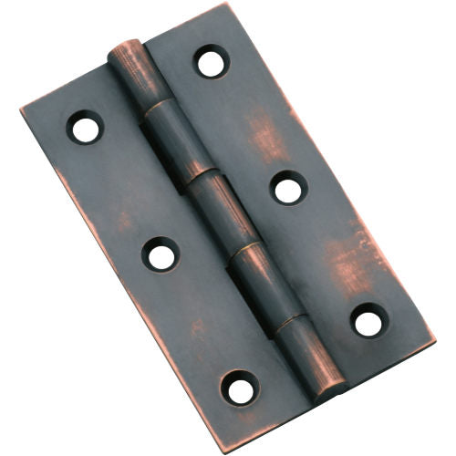 Cabinet Hinge Fixed Pin Antique Copper H63xW35mm in Antique Copper