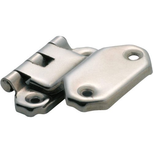 Cabinet Hinge Sheet Brass Fold Over Offset Satin Nickel H42xW45mm in Satin Nickel