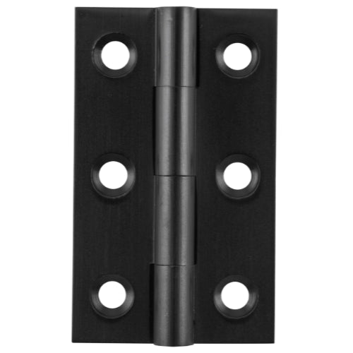 Cabinet Hinge Fixed Pin Matt Black H50xW28mm in Matt Black