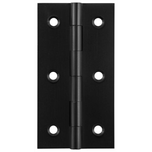 Cabinet Hinge Fixed Pin Matt Black H76xW41mm in Matt Black
