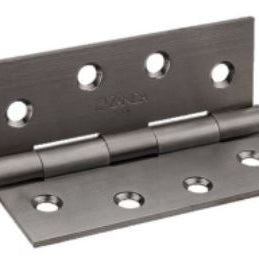 Graphite Nickel Butt Hinge, Fixed Pin - 100 x 75 x 2.5mm in Graphite Nickel