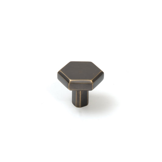 HENDRIX KNOB 32MM ANTIQUE BRASS in Antique Brass