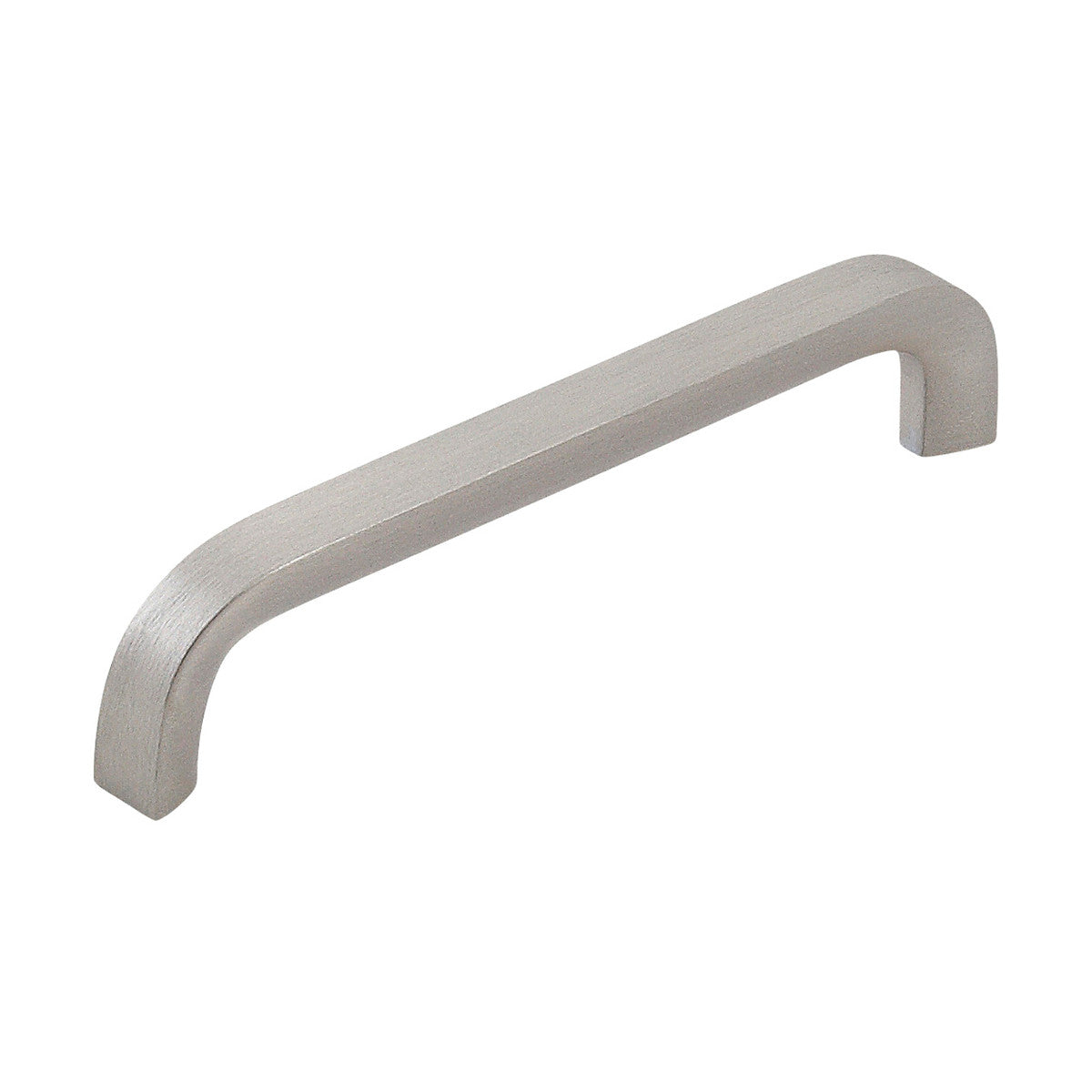 Momo TRENTO cabinet pull handle in brushed nickel finish, sleek and modern hardware for kitchen or furniture cabinets.