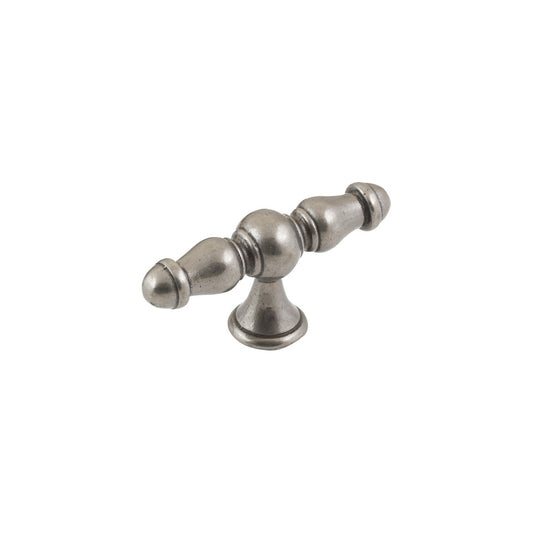 BORDEAUX T KNOB PEWTER in Pewter