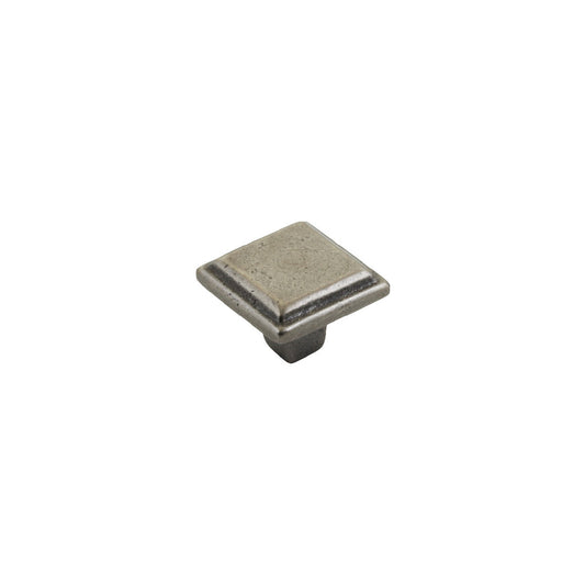 WINDSOR 34MM SQUARE KNOB PEWTER in Pewter