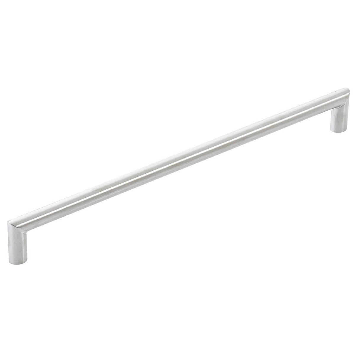 Stainless steel Momo BERGAMO cabinet pull handle with a sleek, modern design for kitchen or furniture cabinetry.