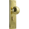 Door Knob Milton Privacy Pair Polished Brass H200xW50xP73mm in Polished Brass