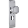 Door Knob Milton Privacy Pair Chrome Plated H200xW50xP73mm in Chrome Plated