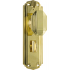 Door Knob Napier Art Deco Privacy Pair Polished Brass H178xW54xP50mm in Polished Brass