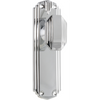 Door Knob Napier Art Deco Latch Pair Chrome Plated H178xW54xP50mm in Chrome Plated