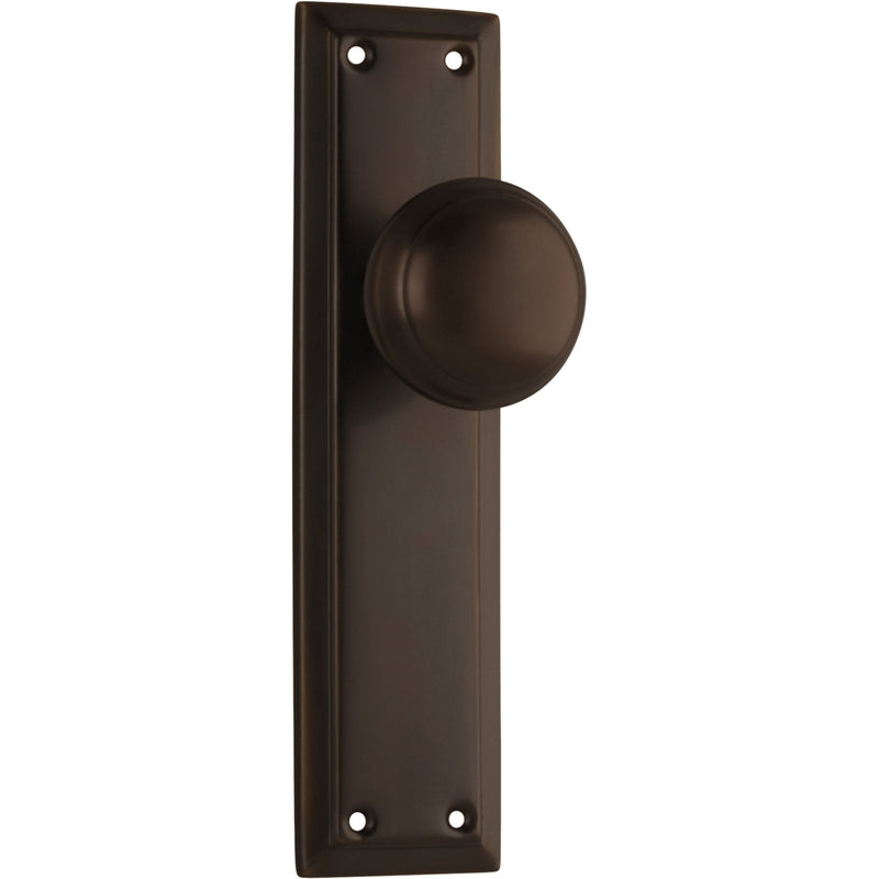 Door Knob Richmond Latch Pair Antique Brass H200xW50xP62mm in Antique Brass