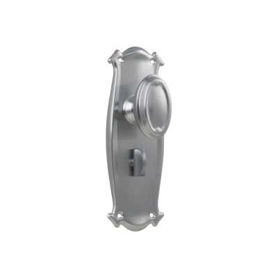 Door Knob Bungalow Privacy Pair Satin Chrome H197xW68xP60mm in Satin Chrome