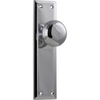 Door Knob Richmond Latch Pair Chrome Plated H200xW50xP62mm in Chrome Plated