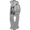 Door Knob Bungalow Euro Pair Chrome Plated H197xW68xP60mm in Chrome Plated